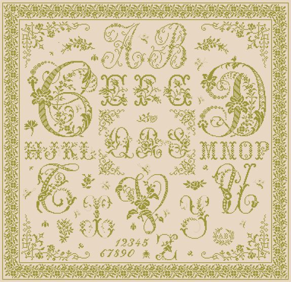 How To Cross Stitch Letters. TAGS: Cross-stitch